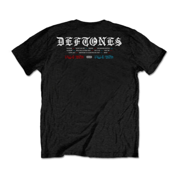 deftones static skull black t shirt