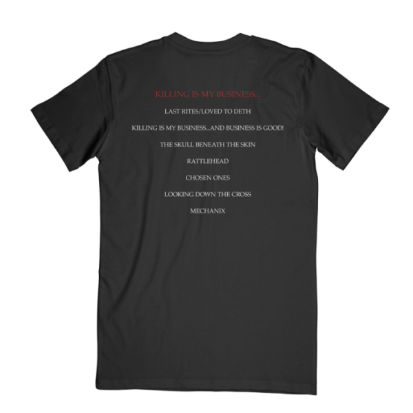 megadeth killing is my business black t shirt back