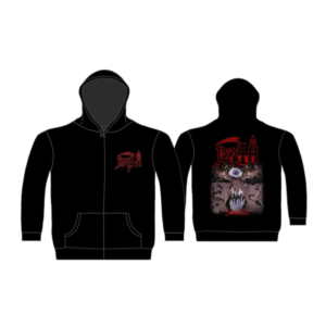 death symbolic black zip up hoodie
