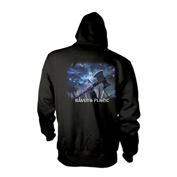 amon amarth raven's flight hoodie back