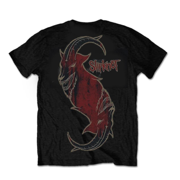 slipknot new masks black t-shirt back