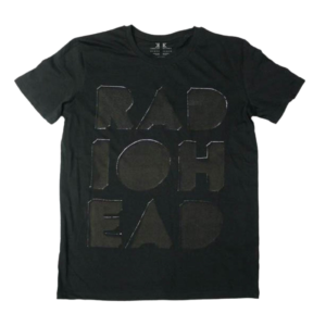 radiohead note pad debossed black t-shirt