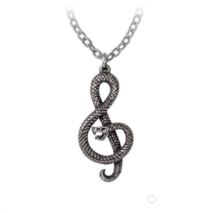 alchemy gothic playing the devil's tune metallic pewter necklace