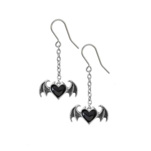 alchemy gothic black soul black pewter earrings