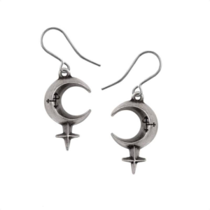 alchemy gothic lilith metallic pewter earrings