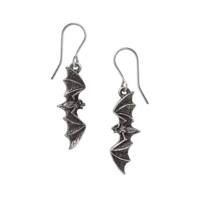 alchemy gothic nightflight metallic pewter earrings