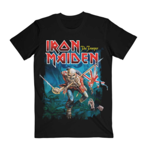 iron maiden trooper eddie large eyes black t shirt