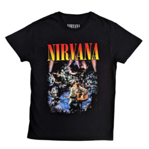 nirvana unplugged photo black t shirt