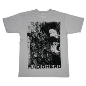radiohead scribble grey t shirt