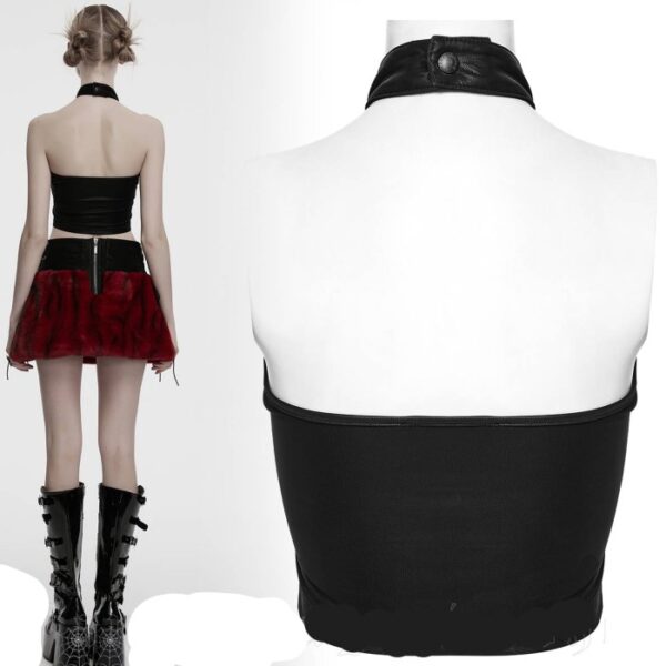 PUNK RAVE - Miss Fur Fur Halter Neck Top - Image 2