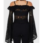 KILLSTAR - Breathless Lace Bardot Top - Image 2