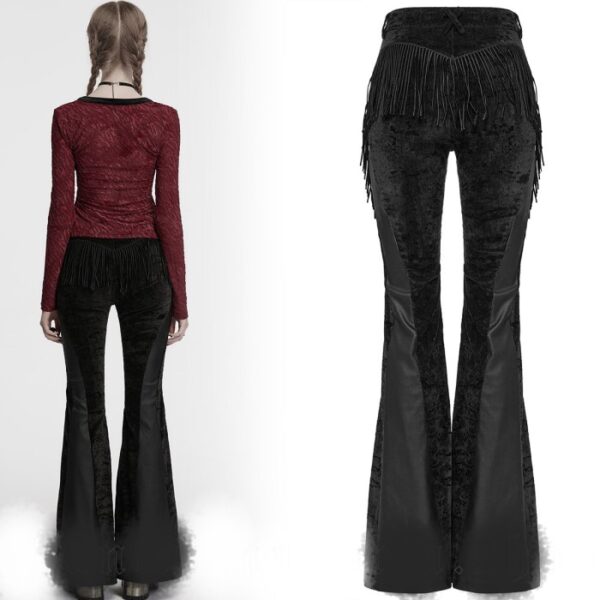 PUNK RAVE - Wilding Black Flared Trousers - Image 2