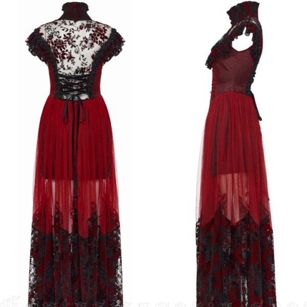 PUNK RAVE - Nocturnal Blossom Maxi Dress - Image 2