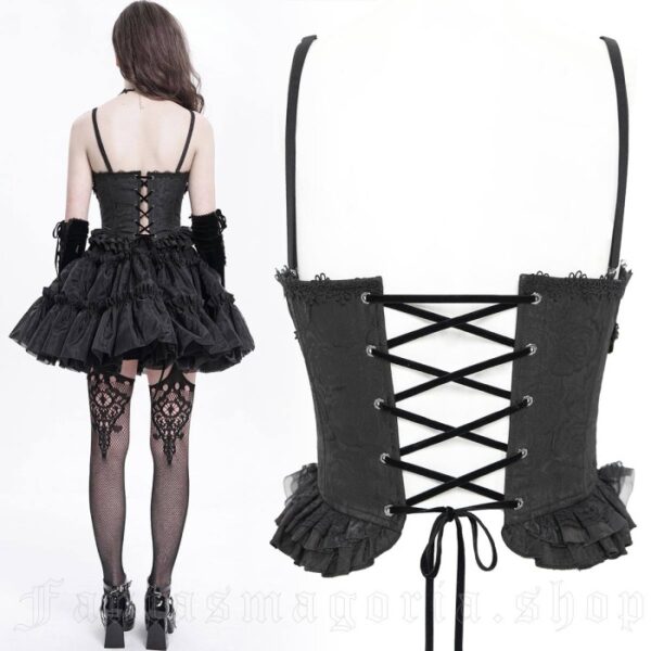DEVIL FASHION - Rose Noire Corset Top - Image 2