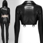 PUNK RAVE - Electra Faux Leather Crop Top - Image 2
